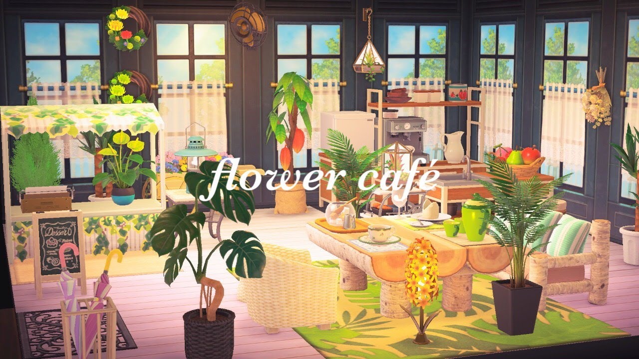 あつ森 内装 花屋併設の緑あふれるカフェ あつまれ どうぶつの森 Youtube