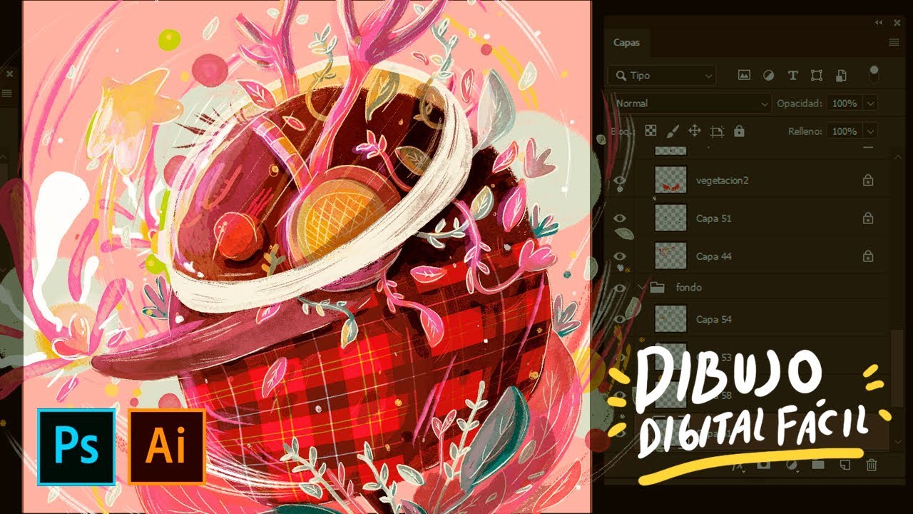 Lo más FÁCIL para APRENDER DIBUJO con Illustrator y Photoshop - Andreaga