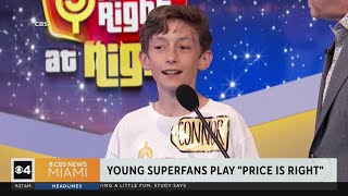 Young superfans play "Price Is Right"