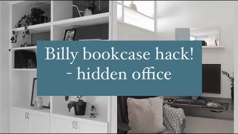Billy bookcase Hack - Hidden office in living room