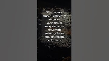 Why should you use #php unset() function for exception handling? master #php exception handling with