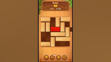 Unblock Sliding Block Puzzle Gameplay Easy Level 45 #shorts #unblockpuzzle