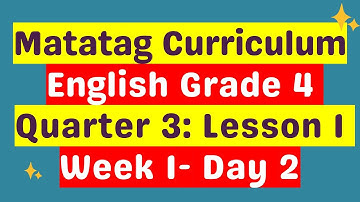Grade 4 English Quarter 3 Week 1 Day 2 | Matatag Curriculum Full Lesson