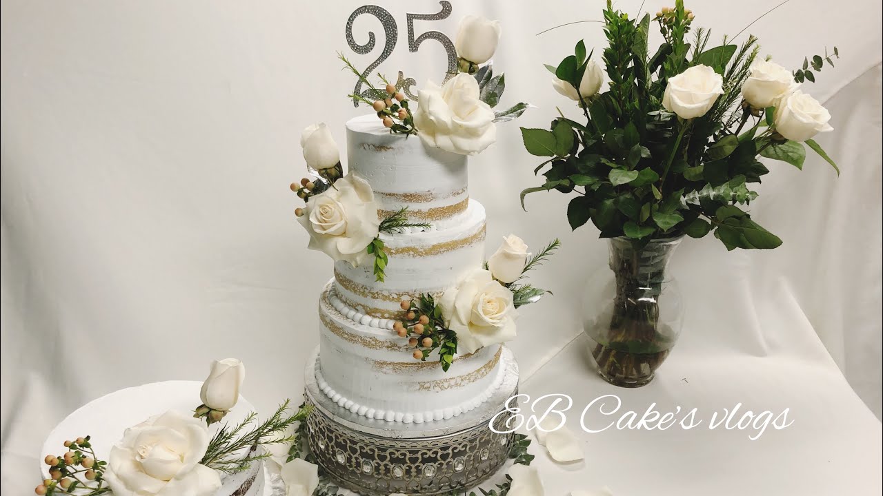 Asi Me Quedo El Pastel De Boda Para 25 Aniversario Live Youtube