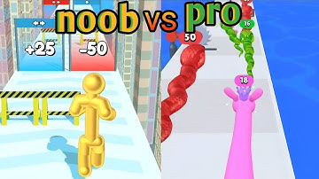 noob vs pro vs hacker vs super | tall man run game play | Snaker run 3d | ran race 3d game  | #spot