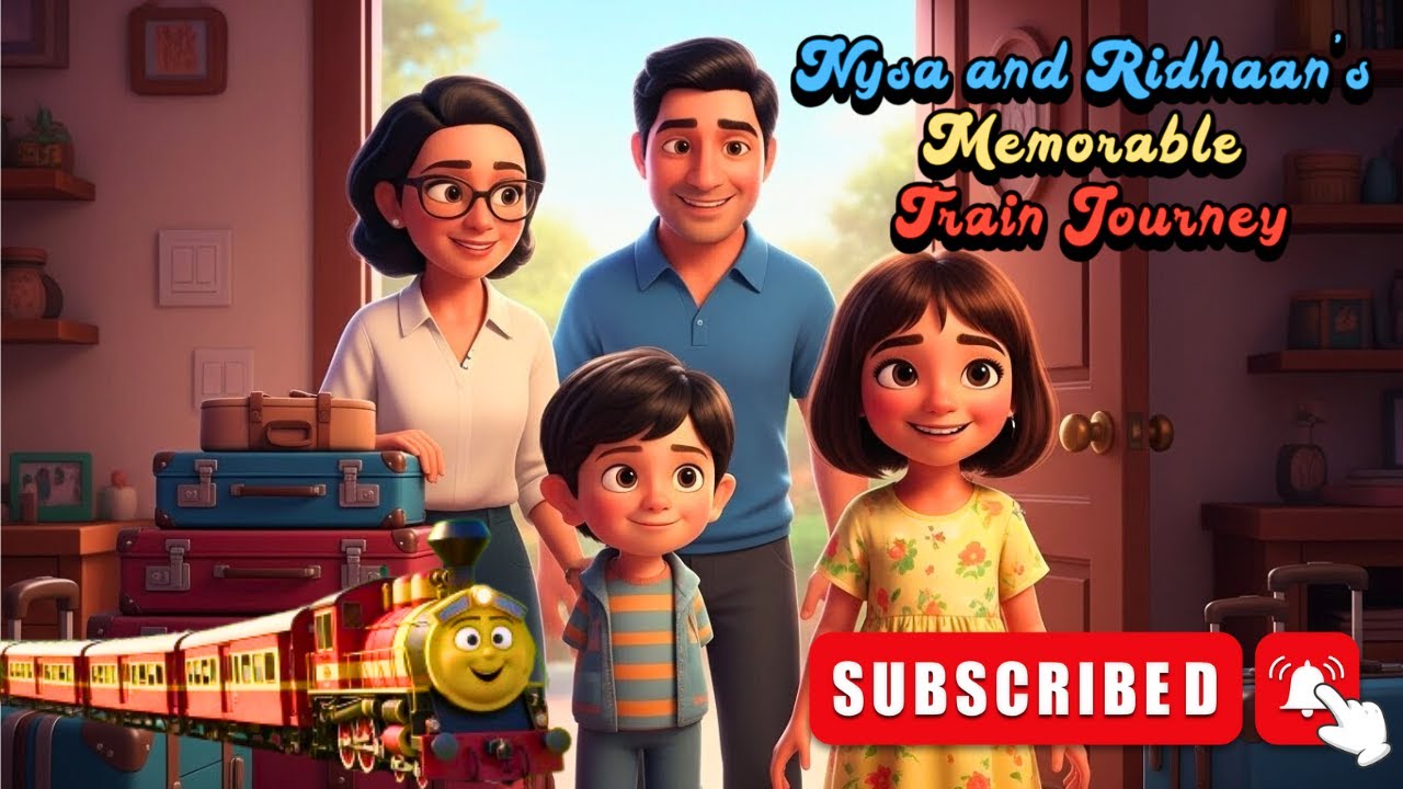 Nysa and Ridhaan’s Memorable Train Journey | Kids Train Journey Story | summer vacation kids story