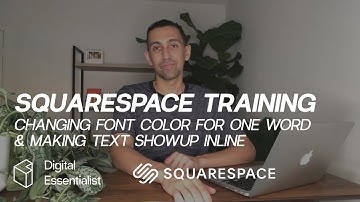 Squarespace Training  Changing Font Color For One Word & Making Text Showup Inline