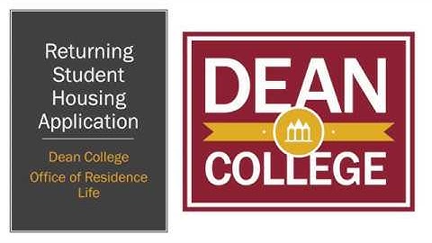 Returning Student Housing Application