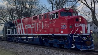CPKC 1776 leads its first assignment in the "America 250" scheme on CPKC253. Genoa IL, 3/27/2026 