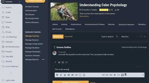 Questions & Answers panel