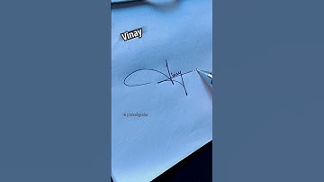 Vinay ✨ Like & comment your name ❤️ #signature #vinay #calligraphy #vinayaka