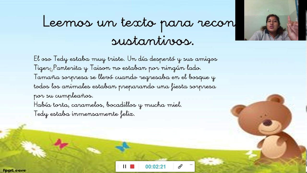material Leemos textos utilizando sustantivos - YouTube