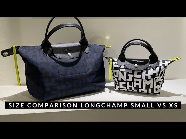 medium longchamp size comparison