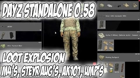DayZ Standalone 0.58 - LOOT EXPLOSION LOCATION - M4, AUG, UMP, AK-101