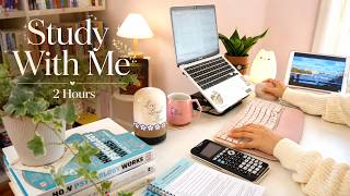 2 Hour Study With Me ☕🔥 | Cozy Fire Crackling Sounds for Focus & Productivity