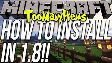How To Install TooManyItems In Minecraft 1.8