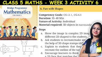 Class 5 Maths Bridge Program Course | Activity 6 for Week 3 | 5th Class  Maths New NCERT Book