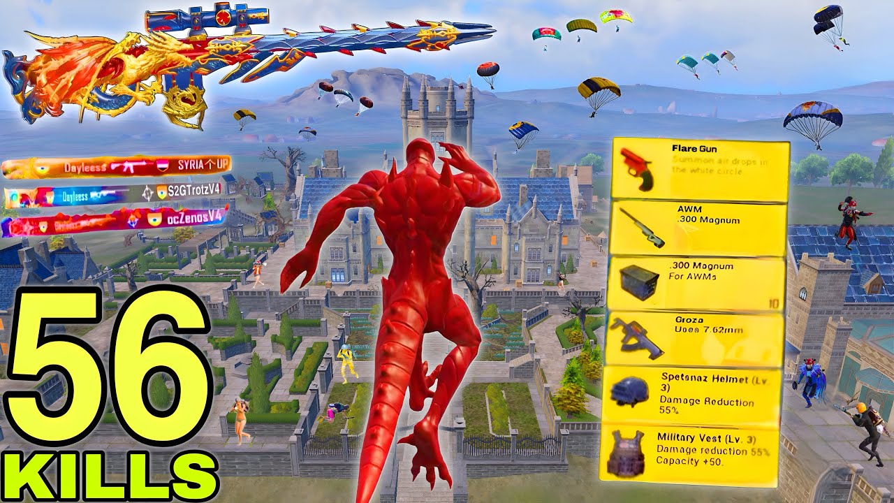 56 KILLS!😍 NEW UPDATE BEST SNIPER GAMEPLAY🔥KAiJU NO.8 SET😈  SAMSUNG,A7,A8,J5,J7,J2,J3,XS,A3,A4,A5,A6