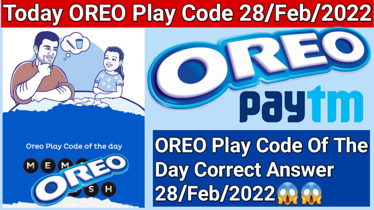Paytm New OREO Offer | Free ₹100 Paytm Cashback | OREO Play Code Of The Day | Paytm Loot Offer😱😱