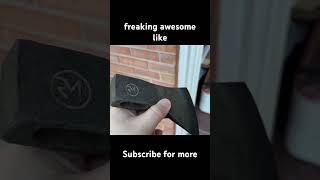 Laser engraving a salvaged axe