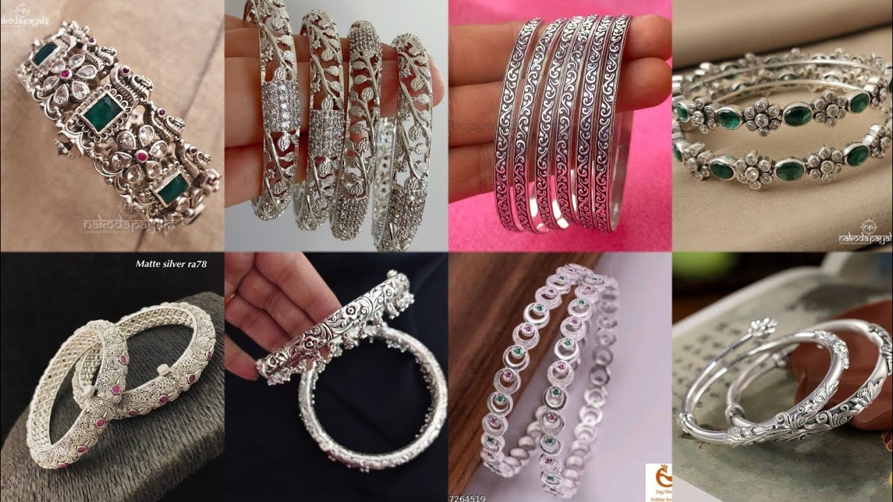 Silver bangles design |latest silver bangles design