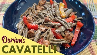 Cavatelli with Sausage, Peppers, and Onions!
