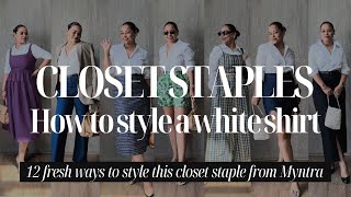 How to style a classic white button down shirt for multiple occasions? #styletips #capsulewardrobe
