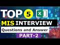 Top 5 MIS Interview Questions & Answers | Part 2 | Knowledge with_Vivek