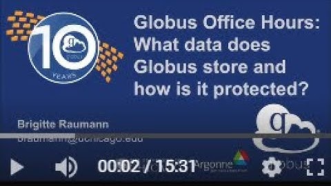 What data does Globus store and how is it protected?