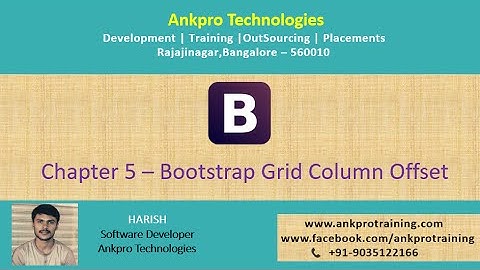 Bootstrap Chapter 5 - Bootstrap Grid column offset