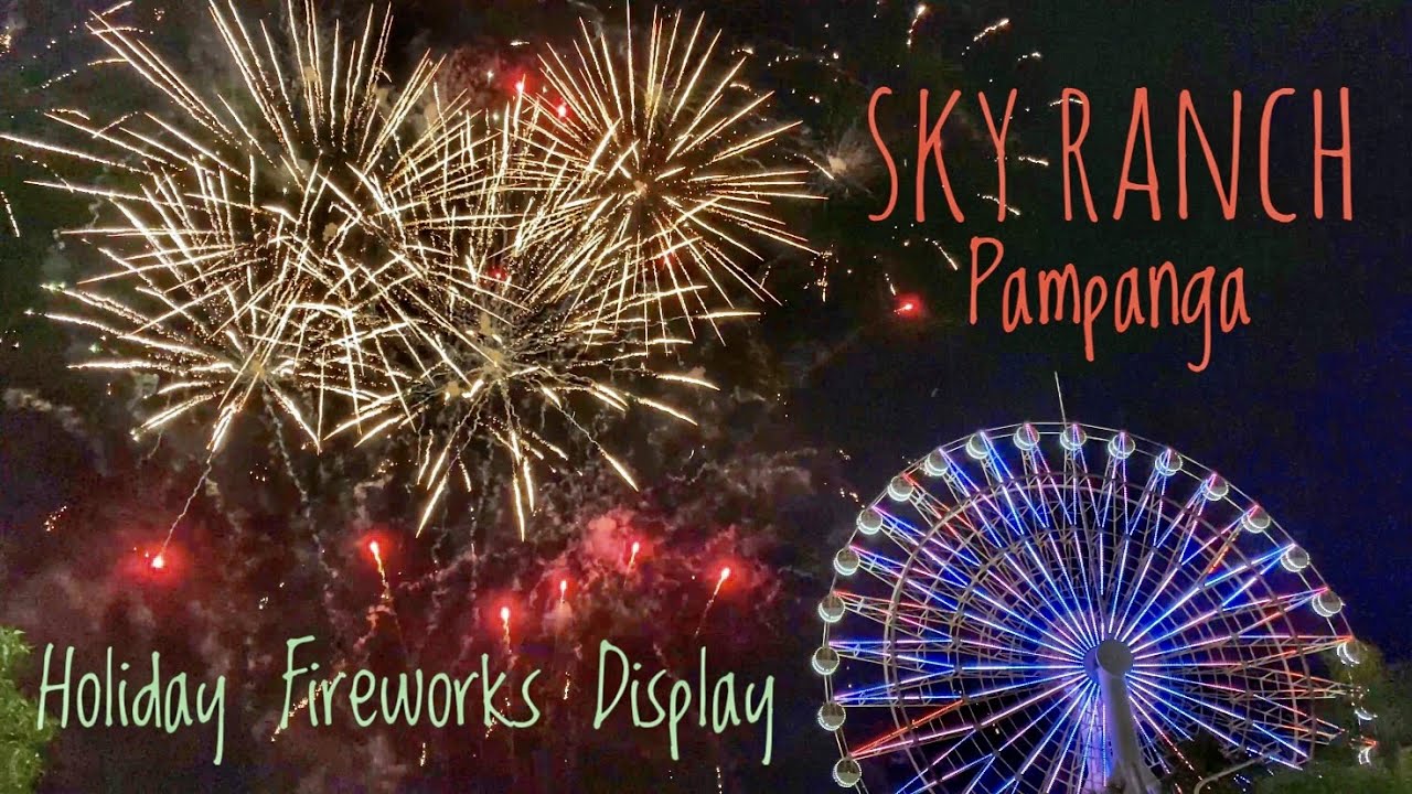Holiday Fireworks Display at Sky Ranch Pampanga [4K] | TheTraveLad Christmas Series 2021