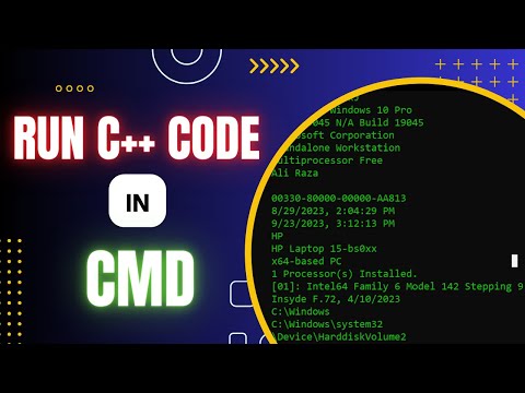 How to run c++ code in cmd