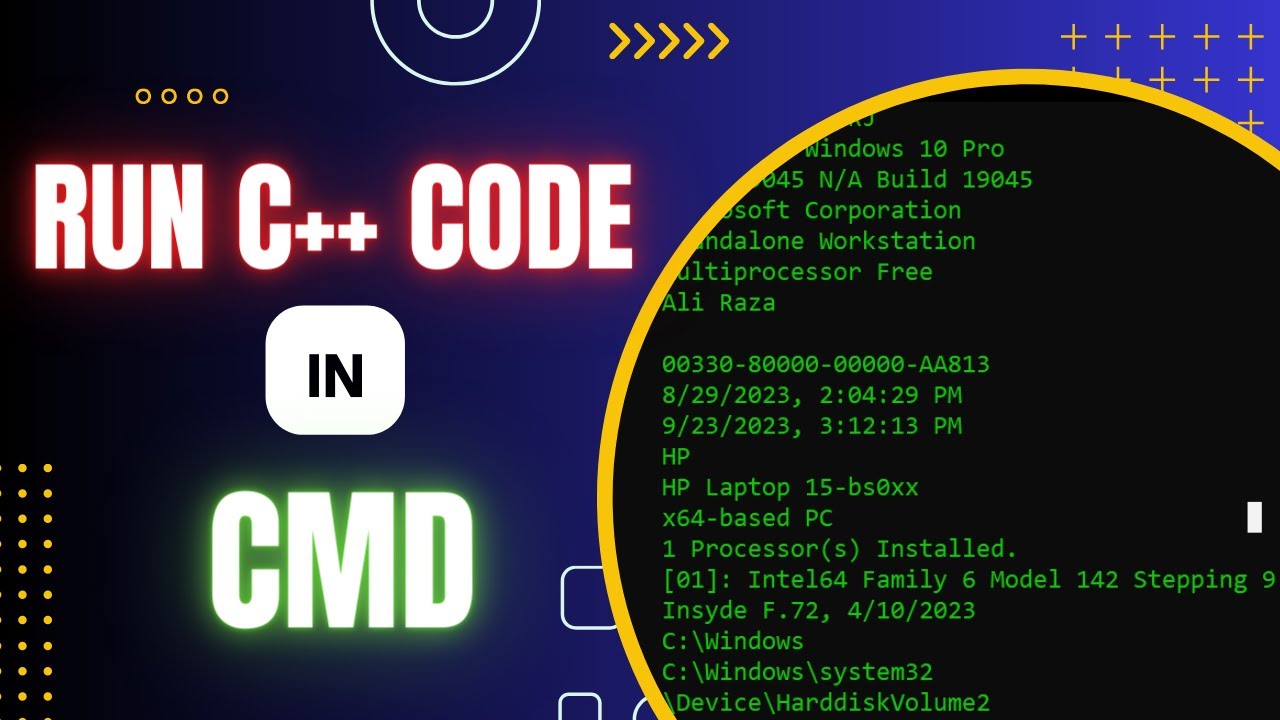 How to run c++ code in cmd - YouTube