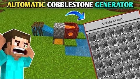 I MADE A EASY AUTOMATIC COBBLESTONE GENERATOR IN MINECRAFT