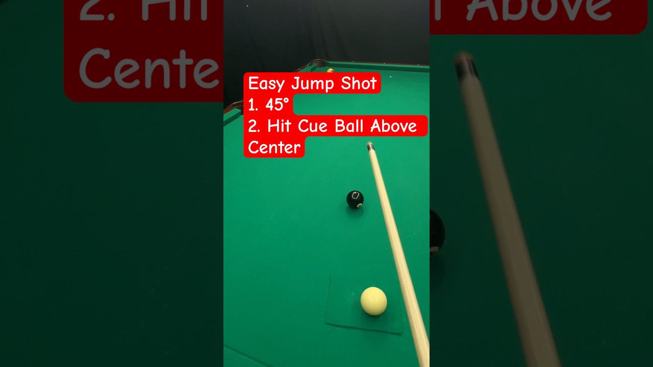 How to do Cue Ball Jump Shot in 7sec #billiardspool #billiards #jumpshot
