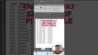 Change Default Setting of Pivot Table