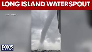 Waterspout makes landfall on Long Island leaves trail of damage
