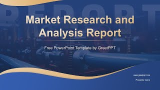 Blue Market Research and Analysis Report PowerPoint Template by GreatPPT