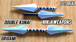 How to Make Double Kunai Origami_Ninja Weapon Fold!Origami Tutorial:NARUTODouble Kunai Step-by-Step