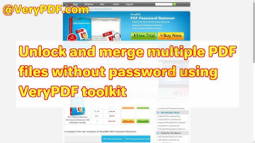 Unlock and merge multiple PDF files without password using VeryPDF toolkit