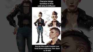 Using Krita with Stable Diffusion to design characters #stablediffusion #aiart #anime