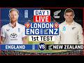 England vs New Zealand 1st Test Live Score | ENG vs NZ 1st Test Day 1 Live Audio Commentary