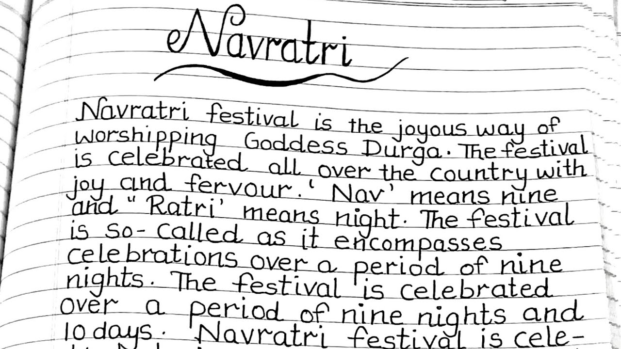 navratri essay in english for class 7