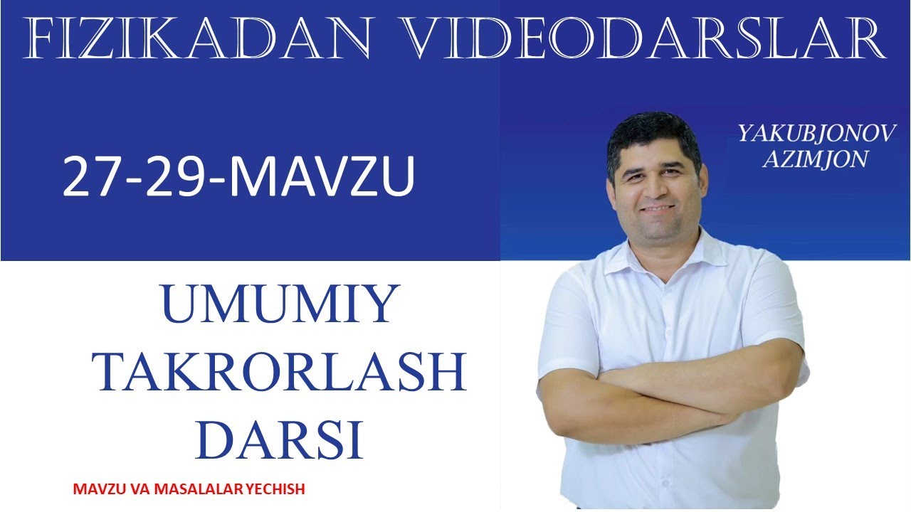 27-29- Mavzular takrorolash