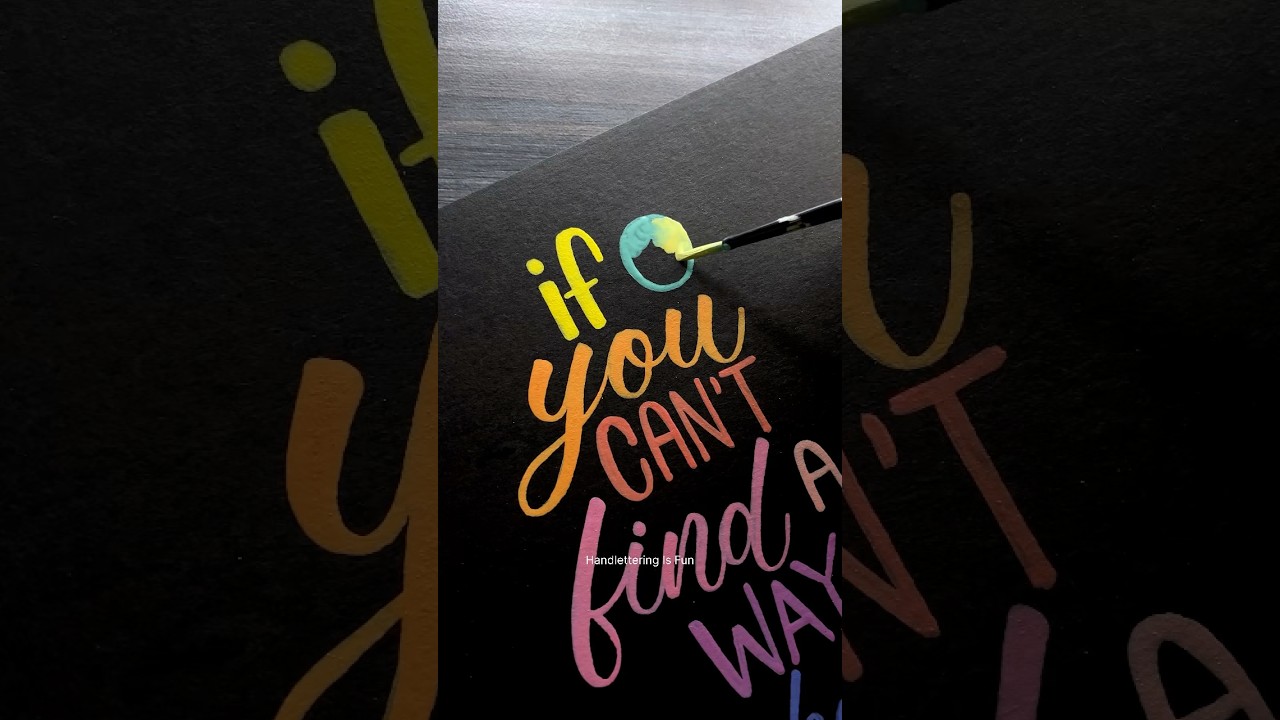 Brush lettering with gouache! 