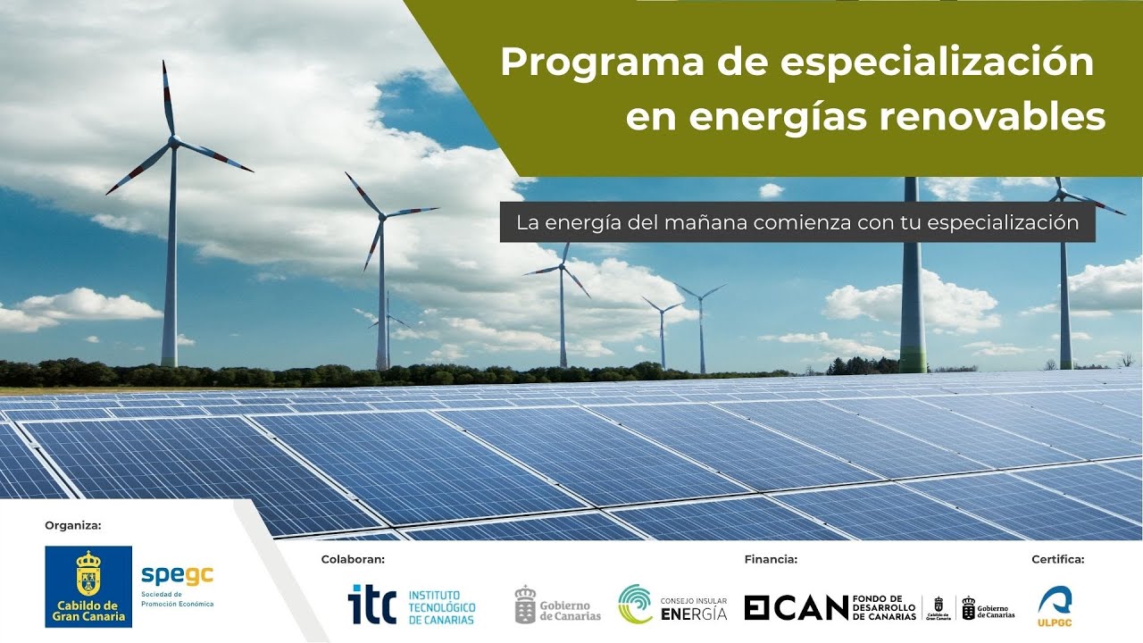 La SPEGC lanza un paquete de cursos de energías renovables en Gran Canaria