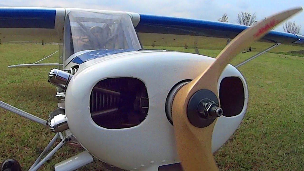 PA-18 Super Cub R/C Exhaust sound Change and STOL Practice - YouTube