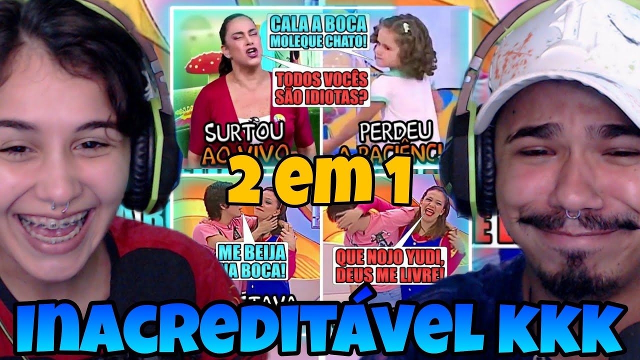 REACT  2 EM 1 Momentos VERGONHA ALHEIA no BOM DIA & CIA | PARTE 1 E PARTE 2 🙈😂