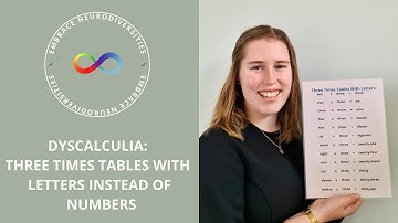 Dyscalculia: three times tables with letters instead of numbers