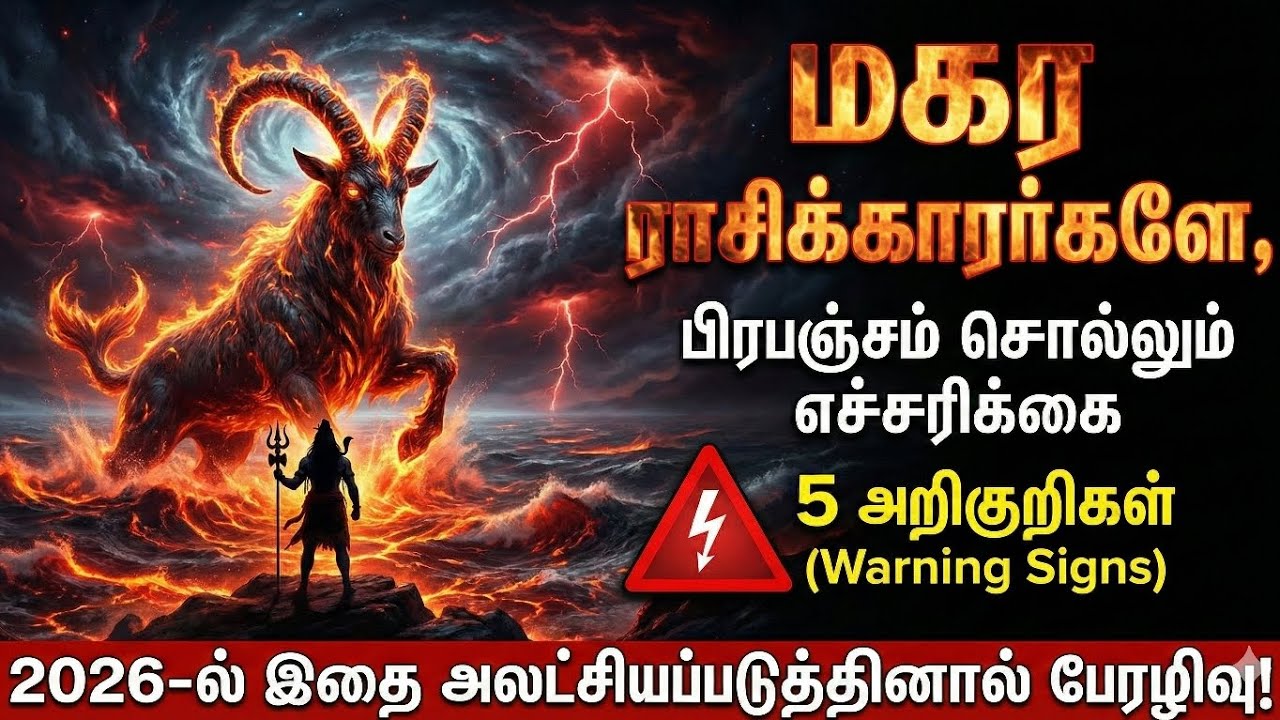 மகர ராசிக்காரர்களே ⚠️ 2026-ல் பிரச்சனை சொல்லும் 5 எச்சரிக்கை அறிகுறிகள் | Makara Rasi Warning 2026
